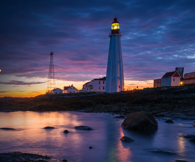 Phare au coucher de soleil — Bas-Saint-Laurent
